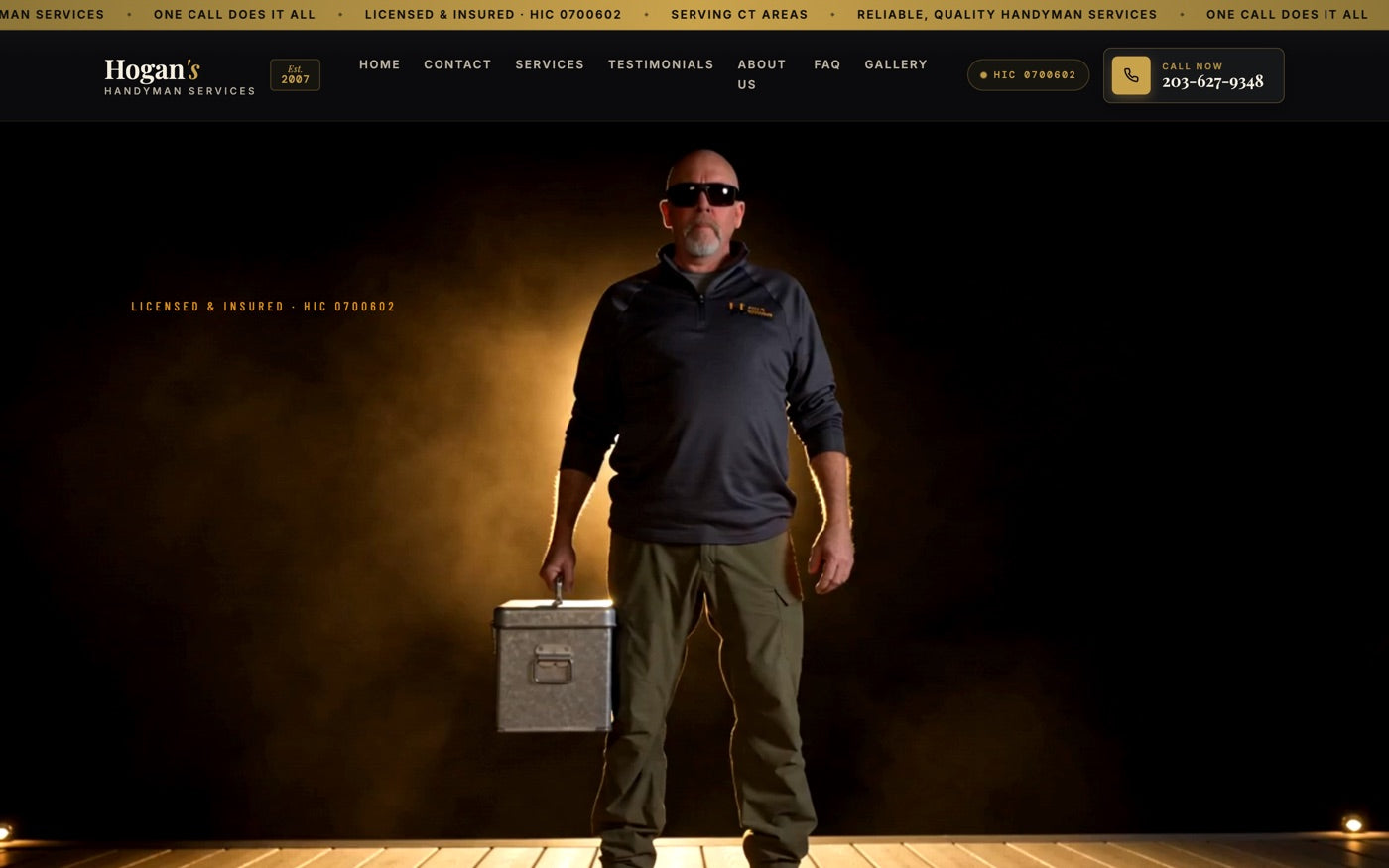 Hogan's Handyman Services website